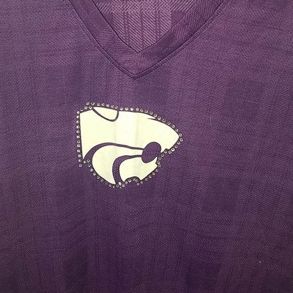 K-State Purple Plaid and Rhinestone Long Sleeve Shirt - Picture 5 of 7